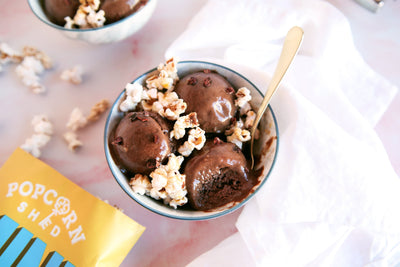 Chocolate VEGAN Popcorn Ice Cream Recipe