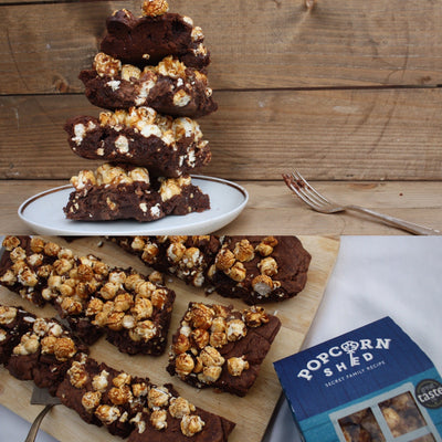 Popcorn Shed's Salted Caramel Popcorn Brownies!