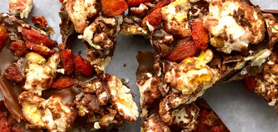 Chocolate Popcorn Goji Berry Bark Recipe