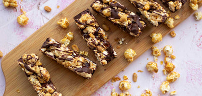 Five Ingredient Gluten Free Peanut Butter Popcorn Bars