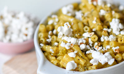 Vegan Popcorn Crusted Macaroni and Cheese