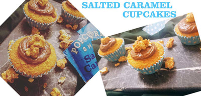 Salted Caramel Gourmet Popcorn Cupcakes