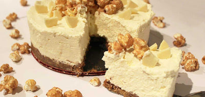 Gluten Free White Chocolate Salted Caramel Cheesecake